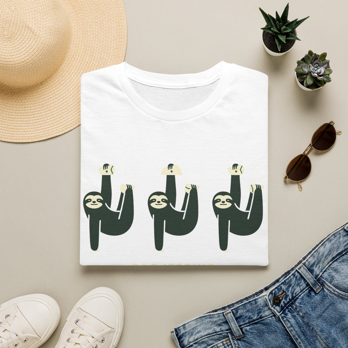 Sloth Support Group Projecting T-shirt