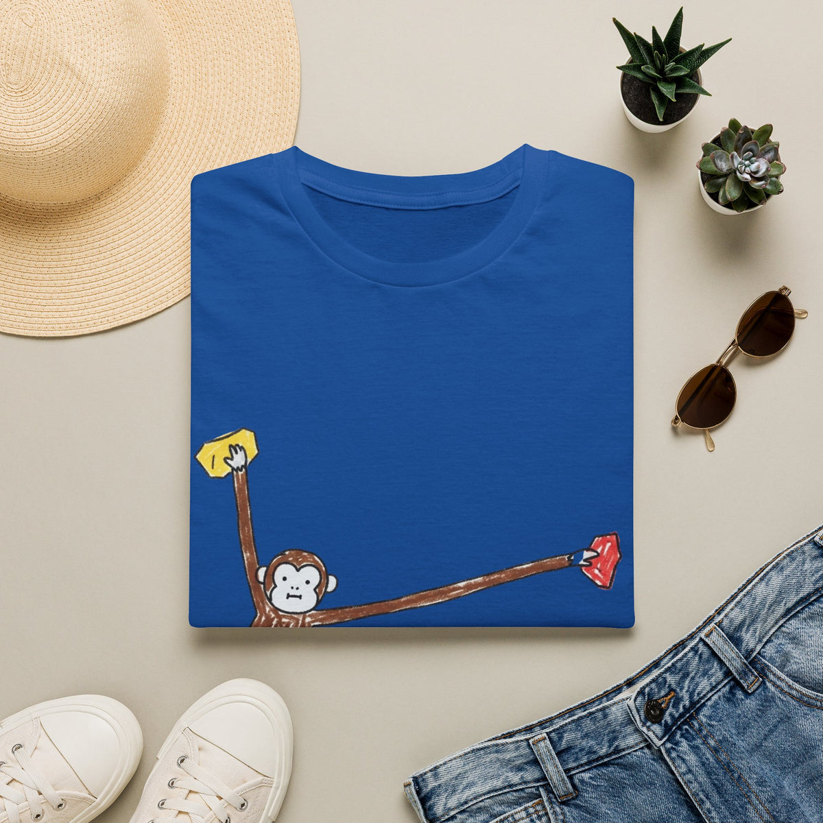 Hand-Drawn Ape Index Solving Tee