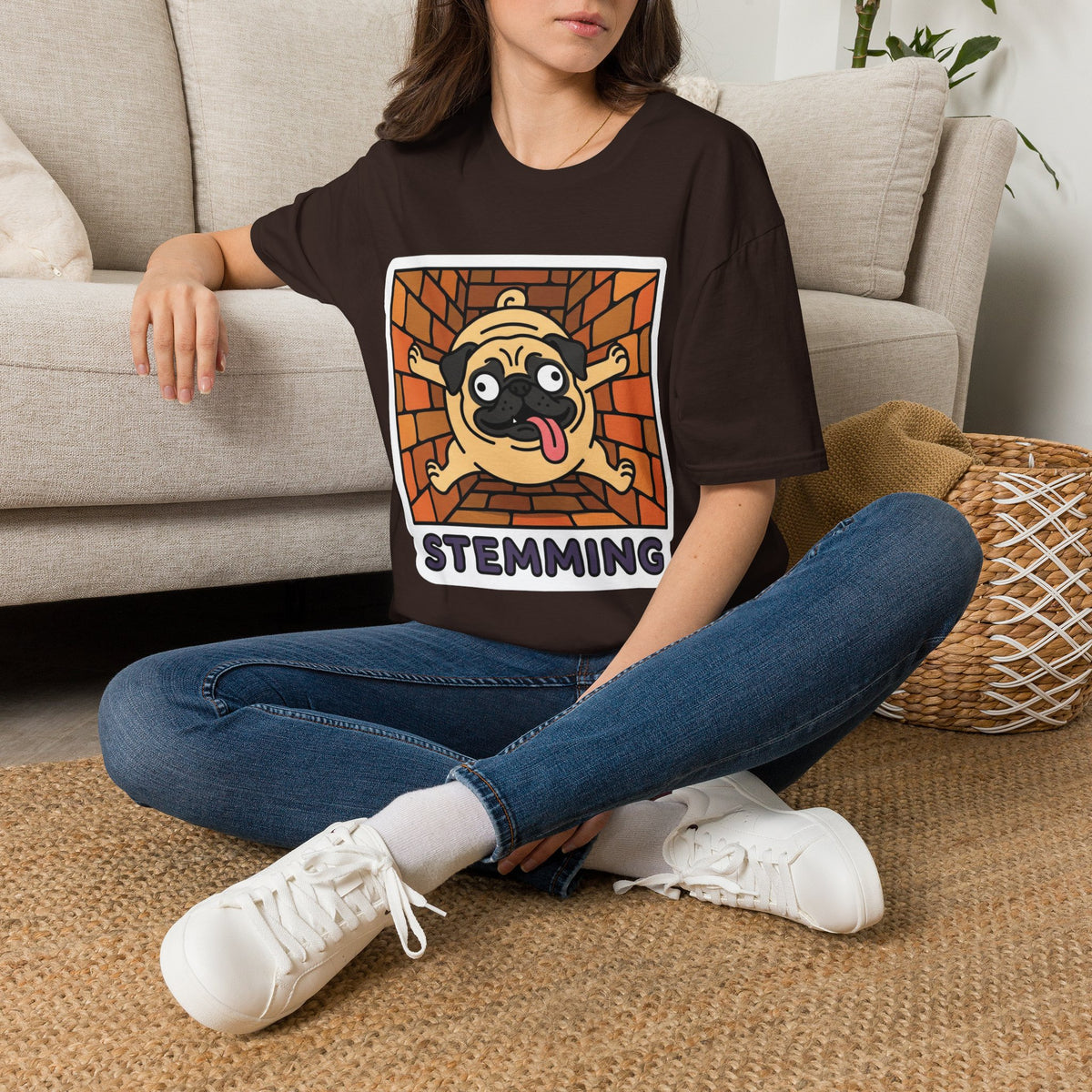 Pug Climbing Chimney T-Shirt