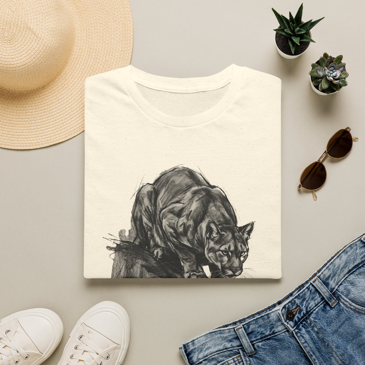 Mountain Lion Sketch T-shirt