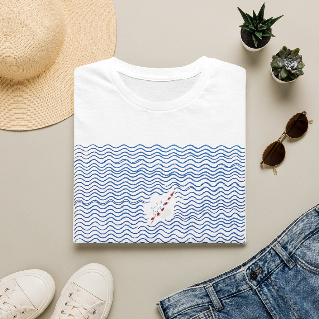 Climbing Uphill Dog T-Shirt