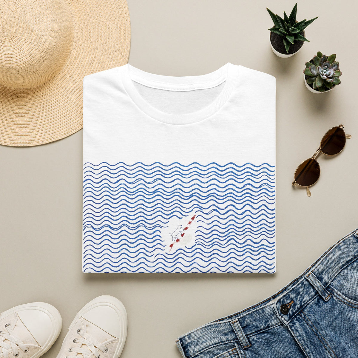 Climbing Uphill Dog T-Shirt