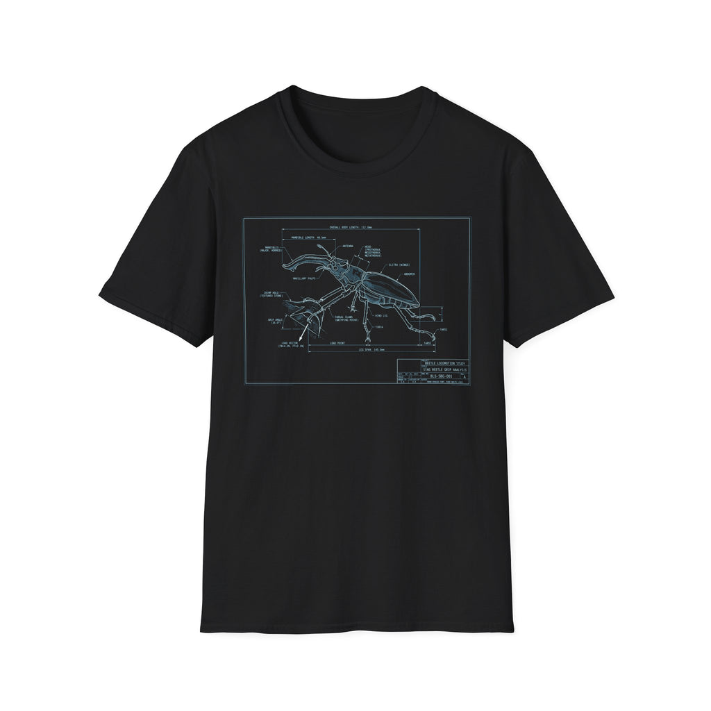 Beetle Structure Blueprint T-shirt