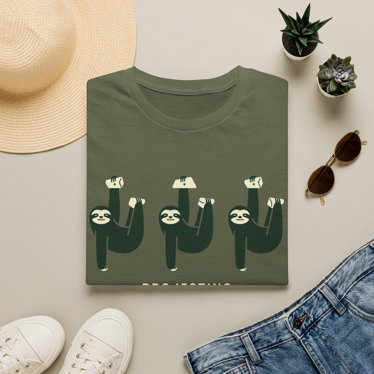 Sloth Support Group Projecting T-shirt