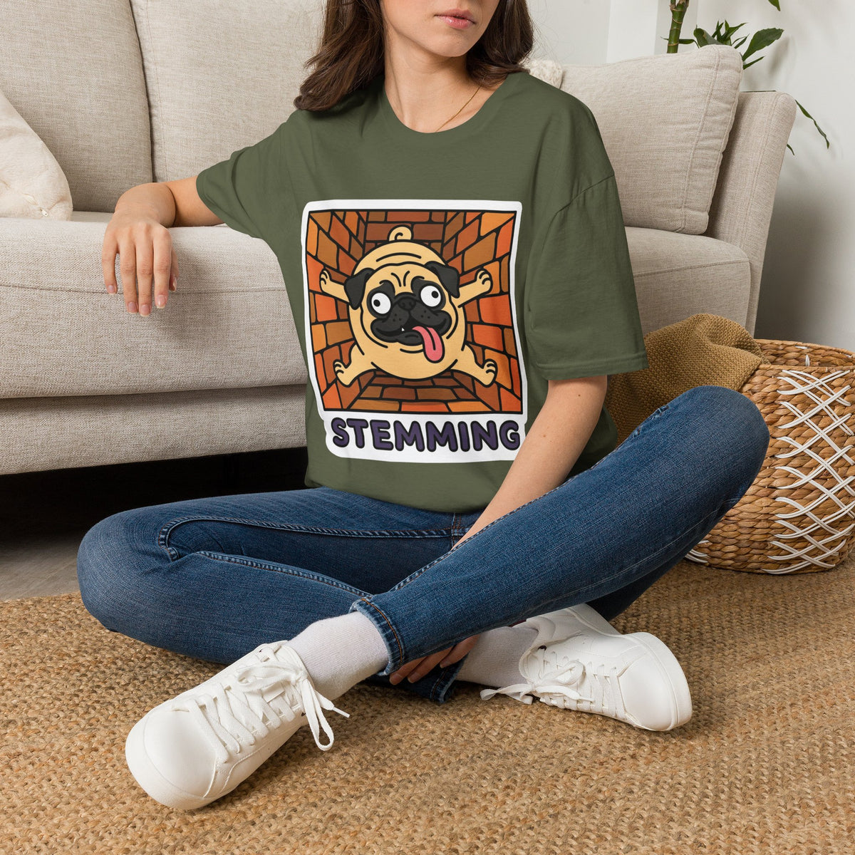Pug Climbing Chimney T-Shirt
