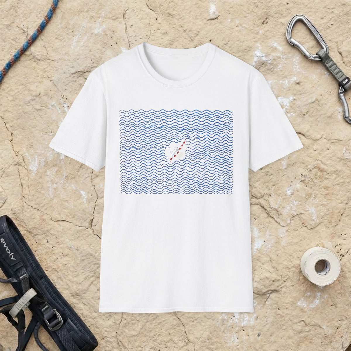 Climbing Uphill Dog T-Shirt