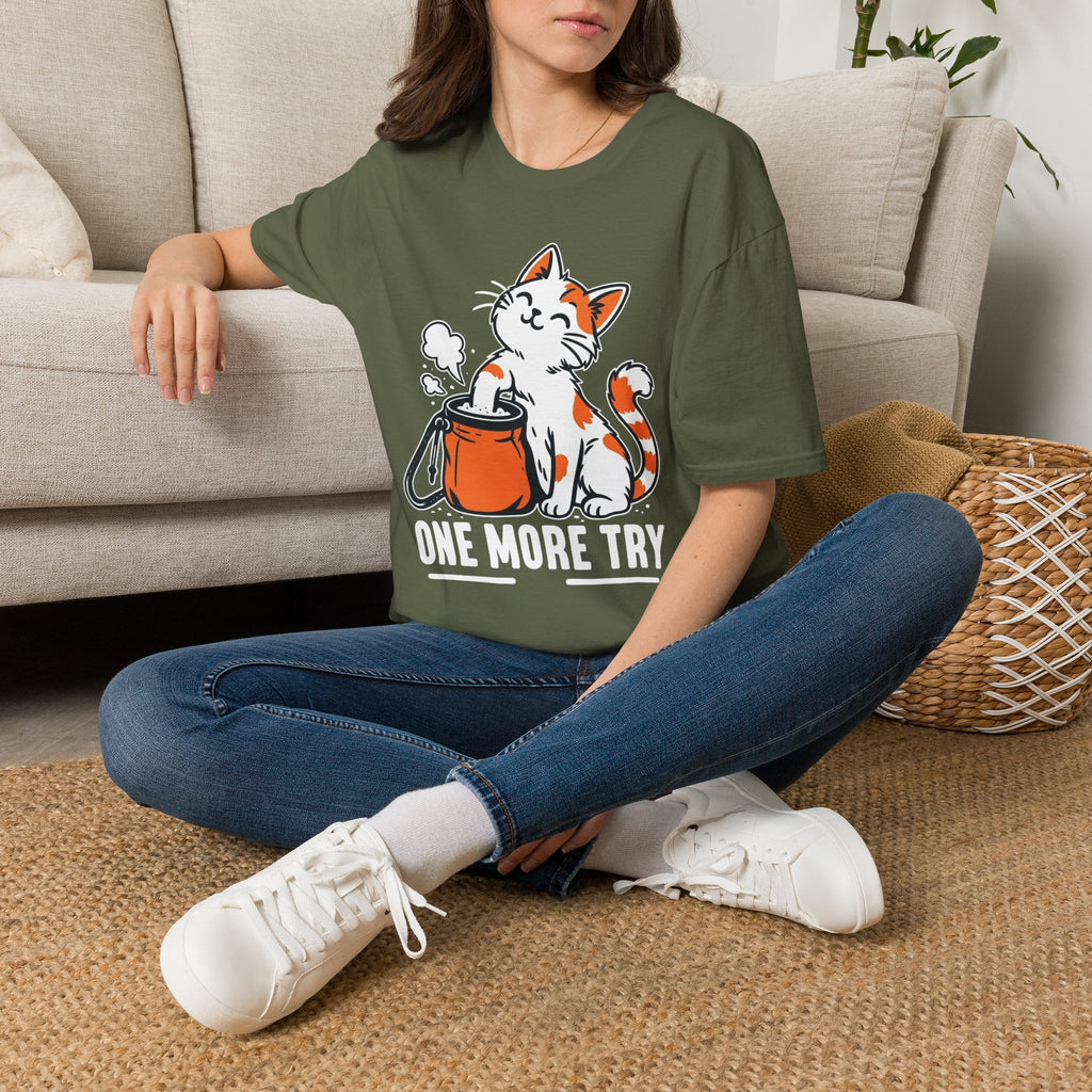 Cat One More Try Tee