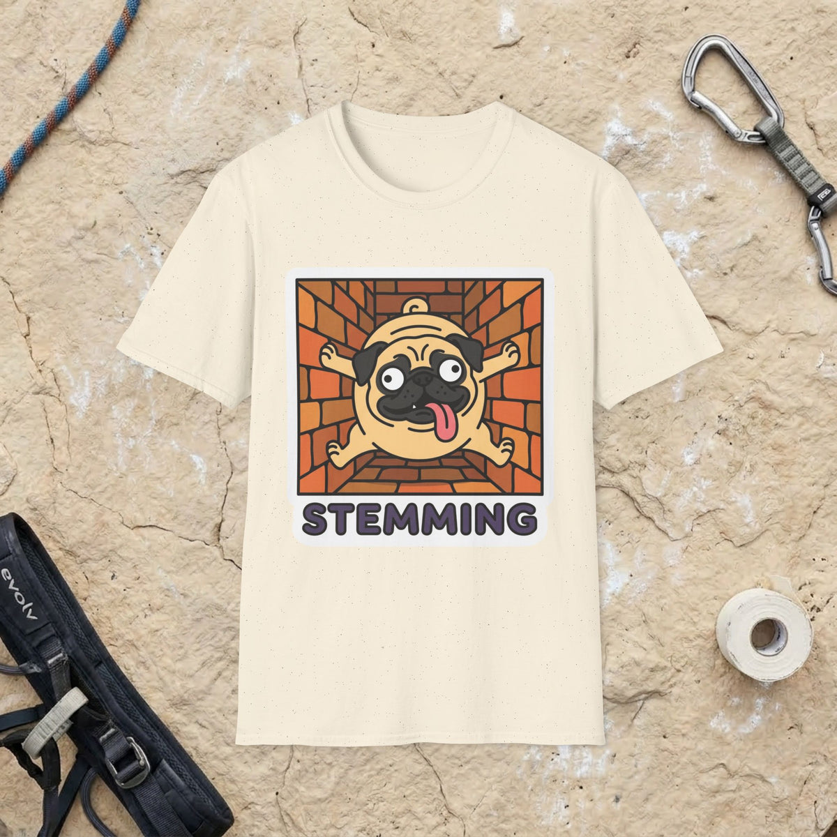 Pug Climbing Chimney T-Shirt