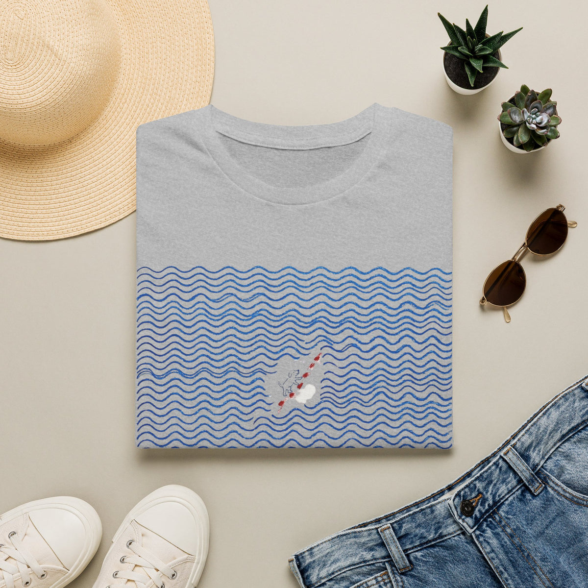 Climbing Uphill Dog T-Shirt