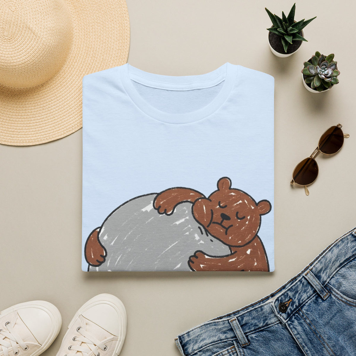 Hand Drawn Bear Compression Tee