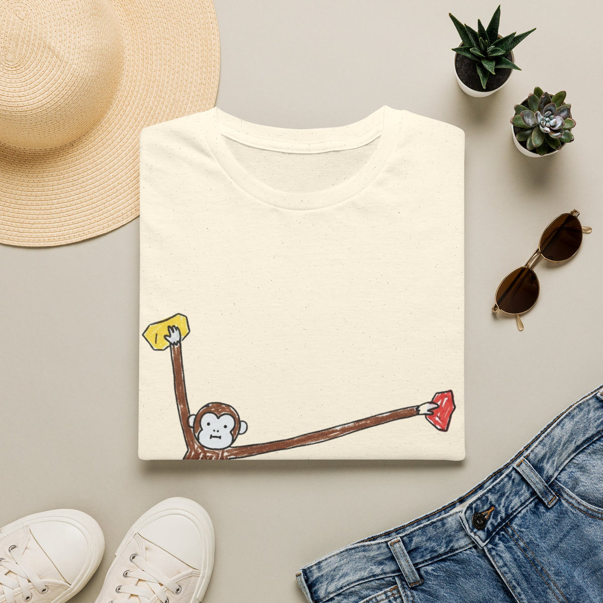Hand-Drawn Ape Index Solving Tee