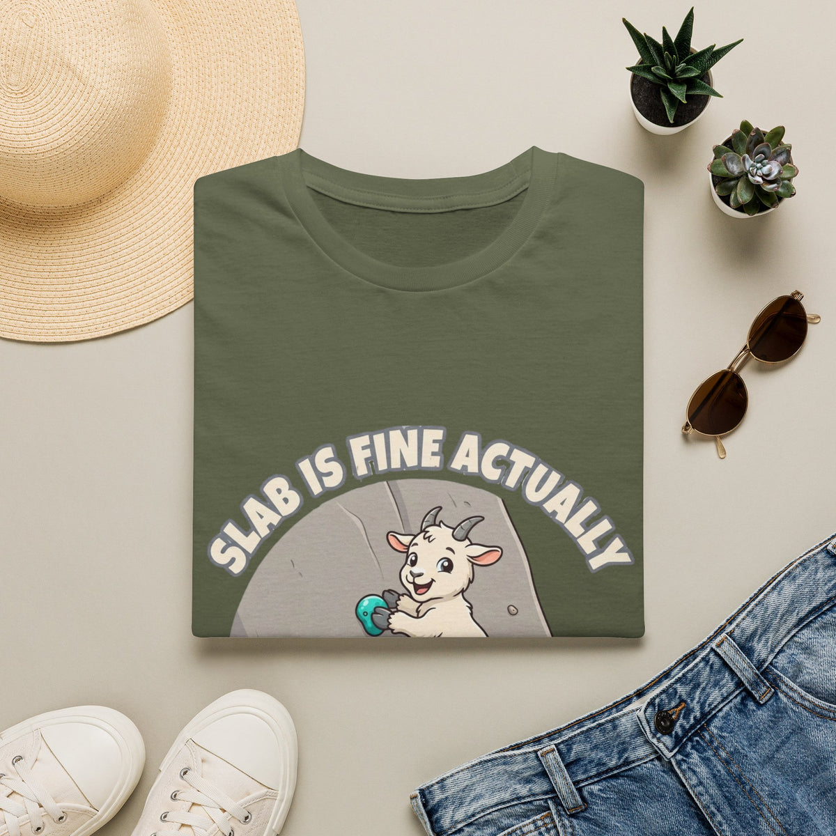 Goat Slab Is Fine Actually Tee