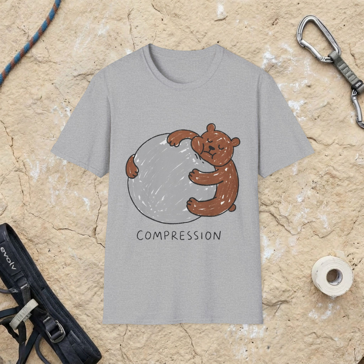 Hand Drawn Bear Compression Tee