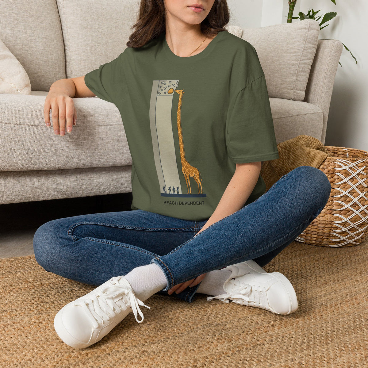 Giraffe Reach Dependent T-shirt