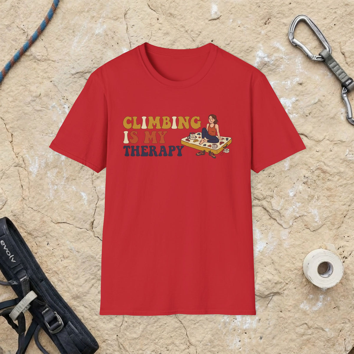 Climbing Is My Therapy T-shirt