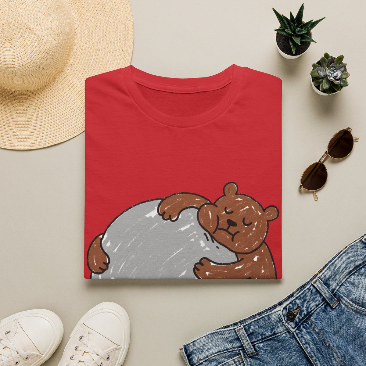 Hand Drawn Bear Compression Tee