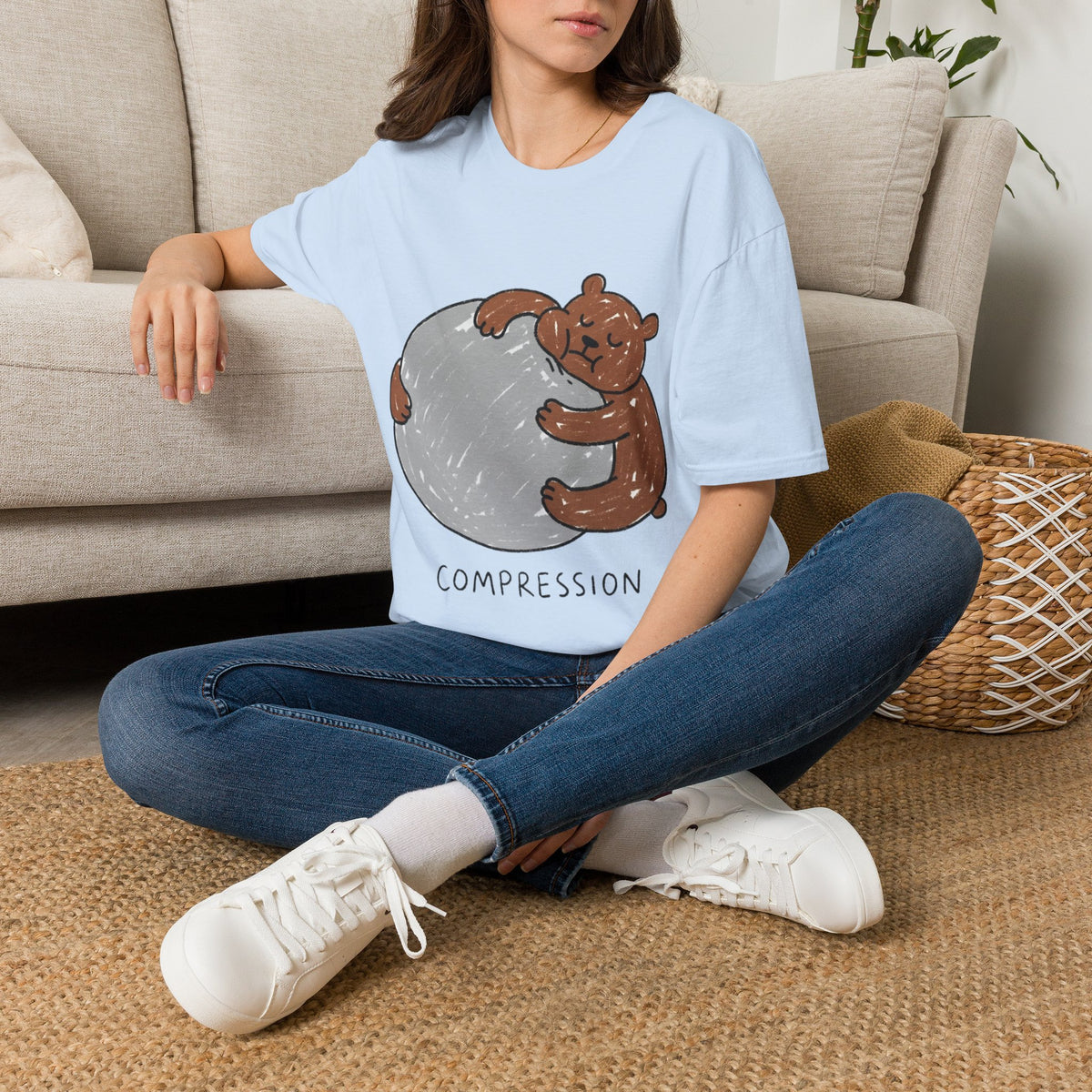 Hand Drawn Bear Compression Tee