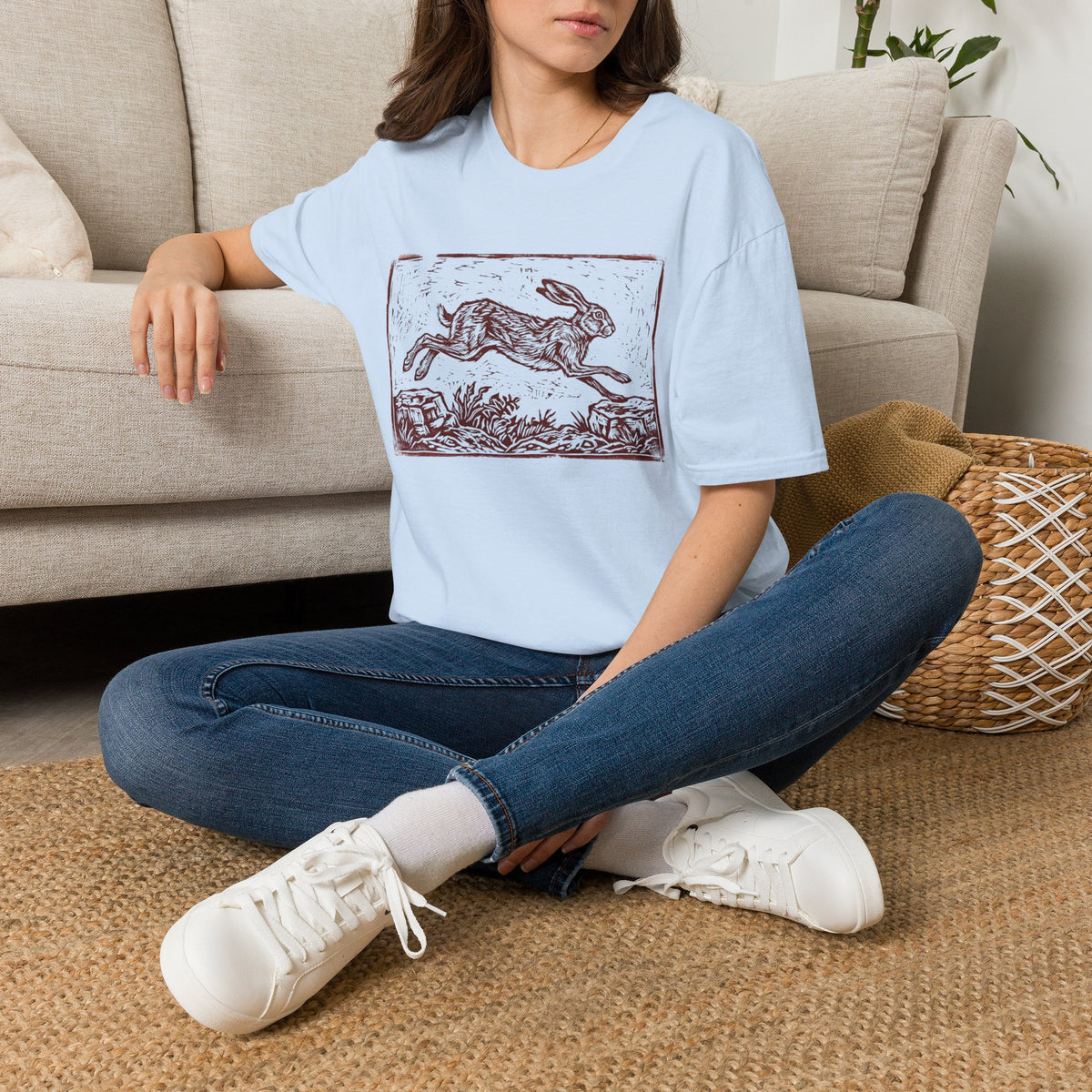 Hare Sending Ukiyo Style T-shirt