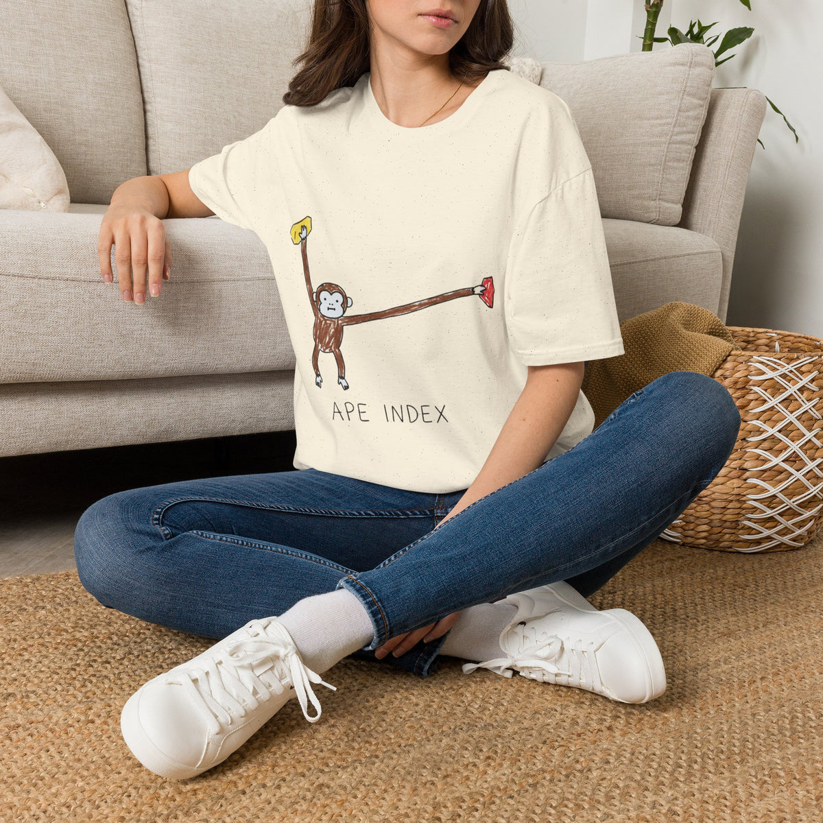 Hand-Drawn Ape Index Solving Tee