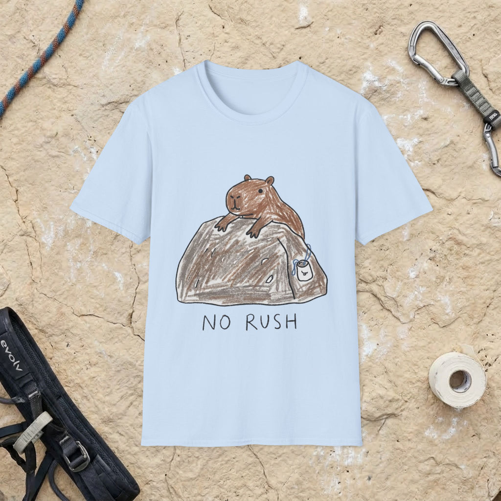 Hand-Drawn Capybara No Rush Tee