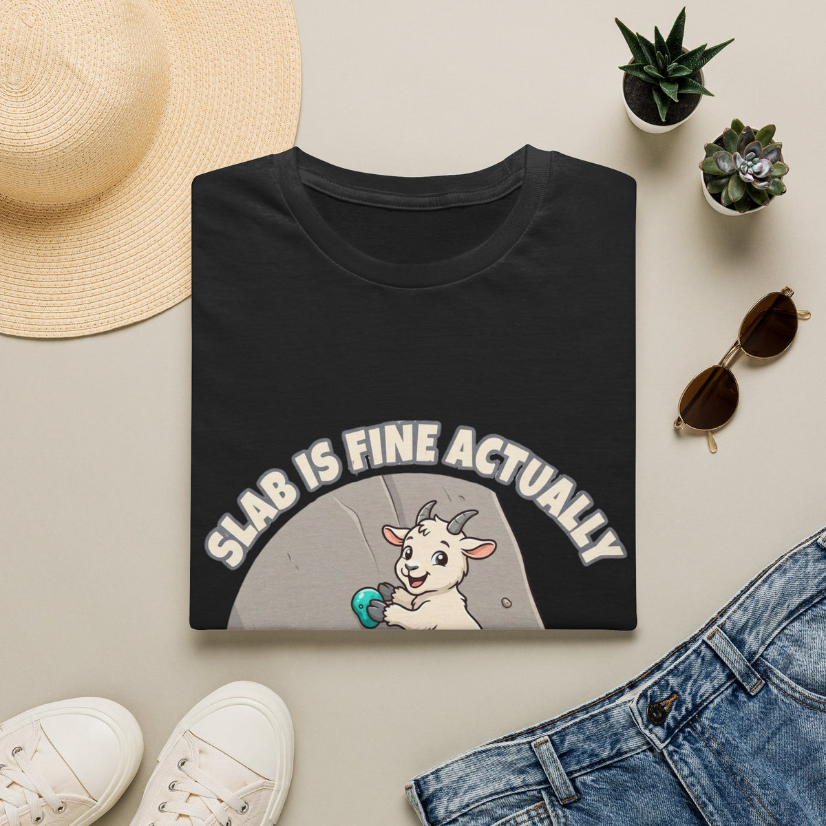 Goat Slab Is Fine Actually Tee