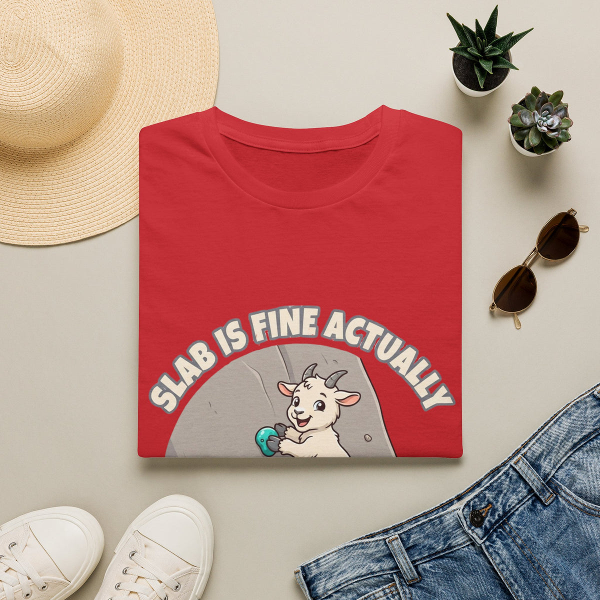 Goat Slab Is Fine Actually Tee