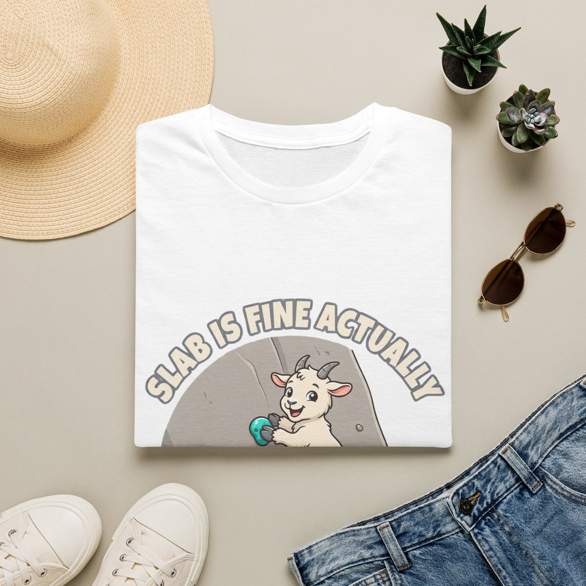 Goat Slab Is Fine Actually Tee