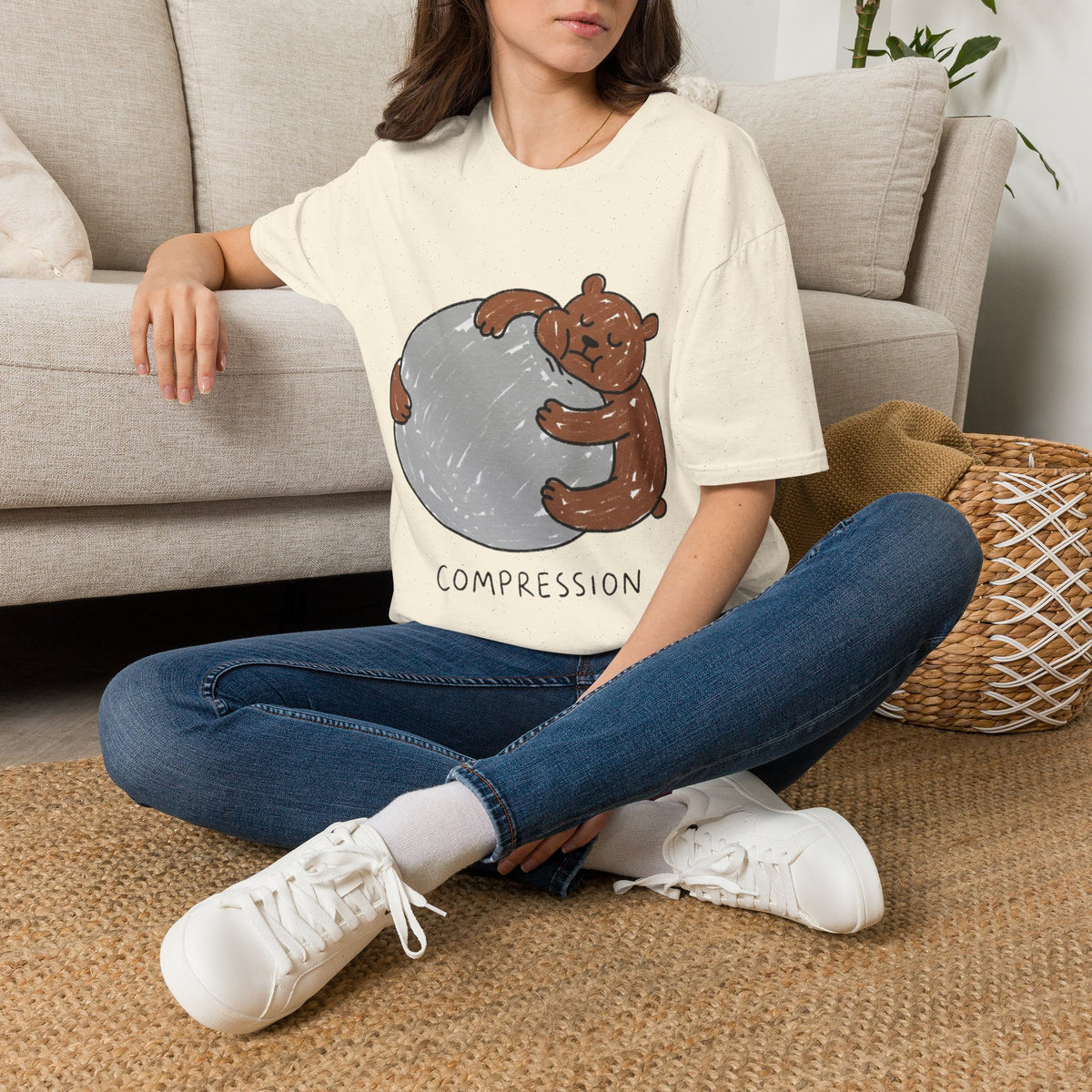 Hand Drawn Bear Compression Tee