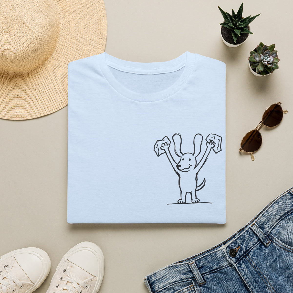 Doggie Holding Jugs T-shirt