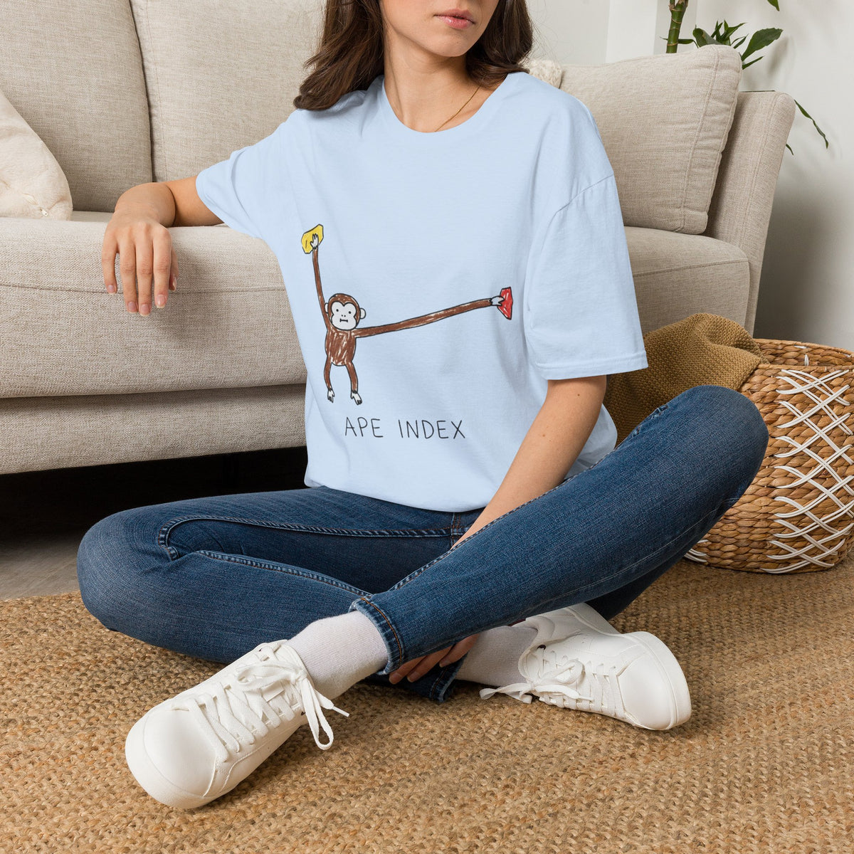 Hand-Drawn Ape Index Solving Tee
