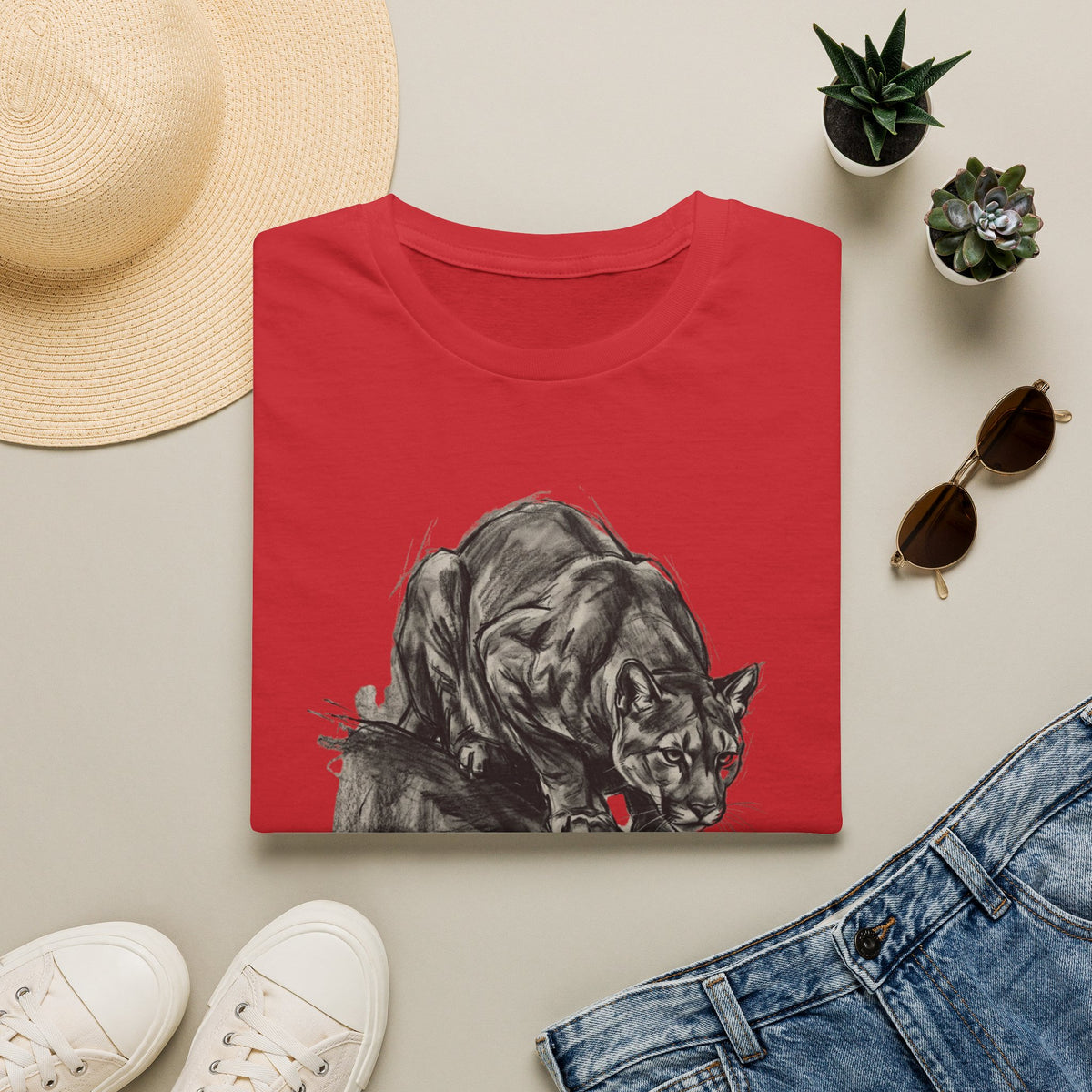 Mountain Lion Sketch T-shirt