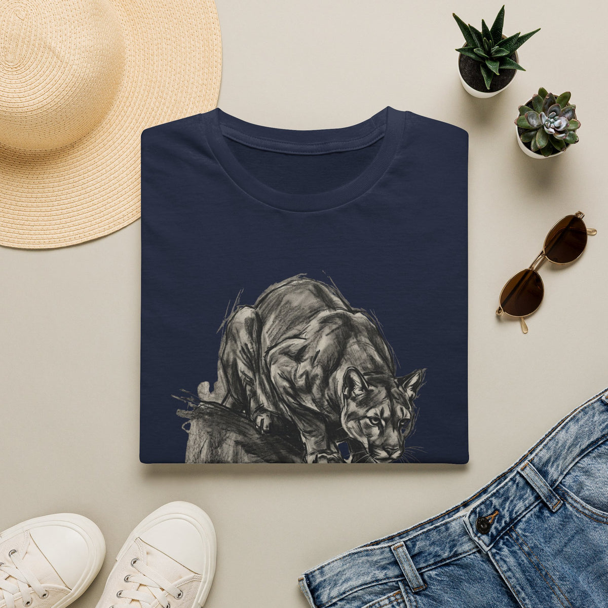 Mountain Lion Sketch T-shirt