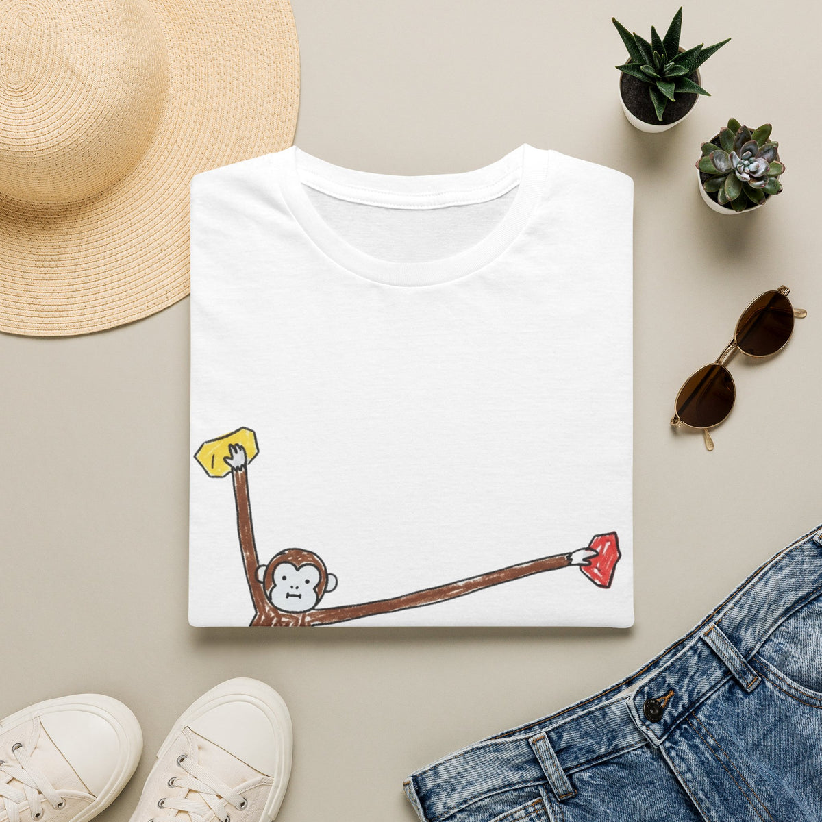 Hand-Drawn Ape Index Solving Tee