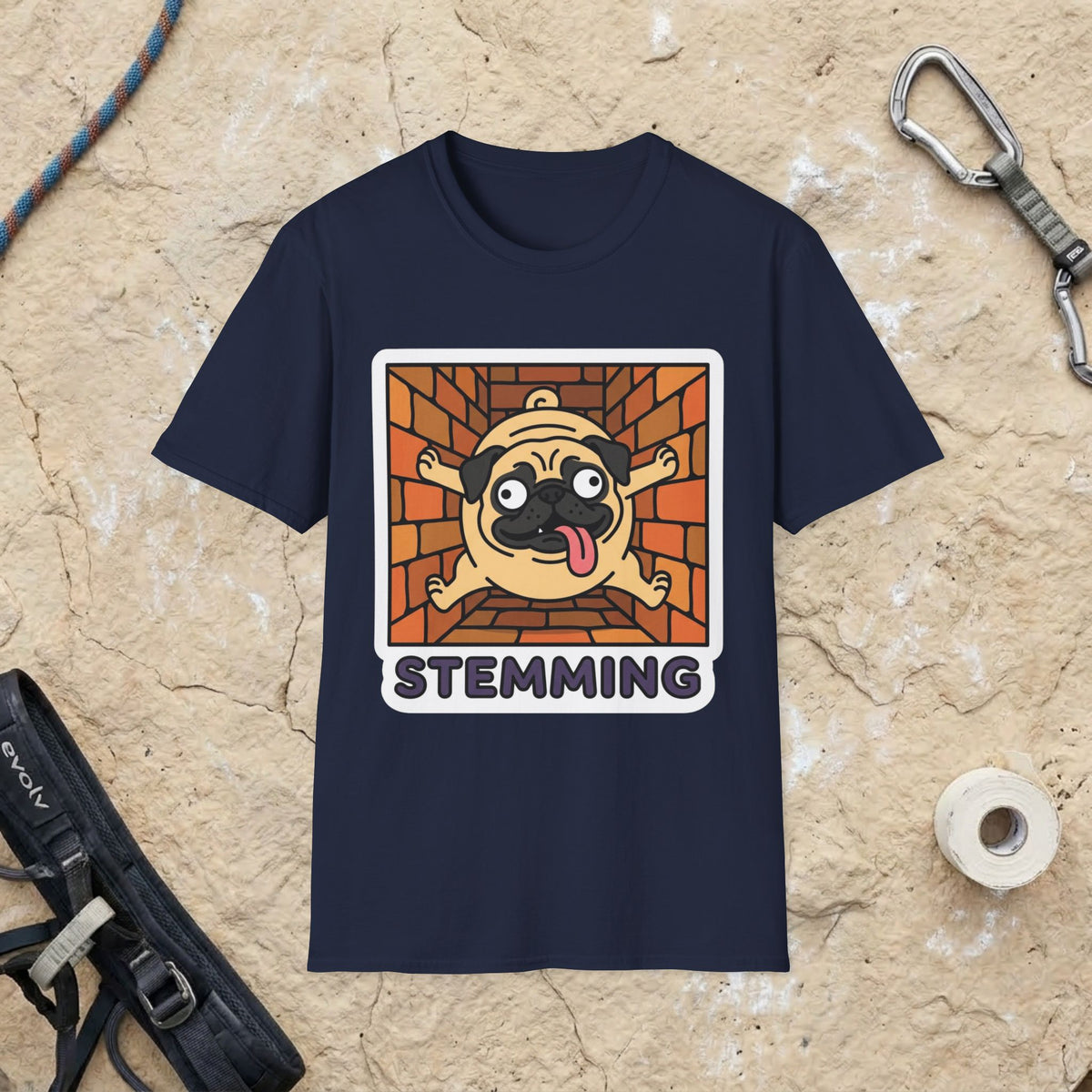 Pug Climbing Chimney T-Shirt
