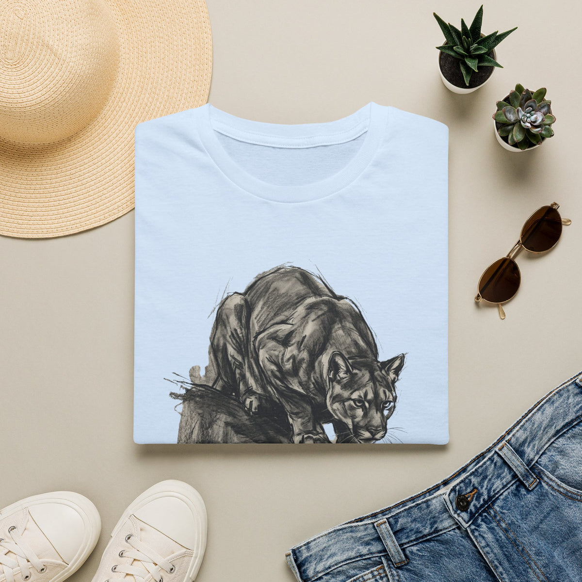 Mountain Lion Sketch T-shirt