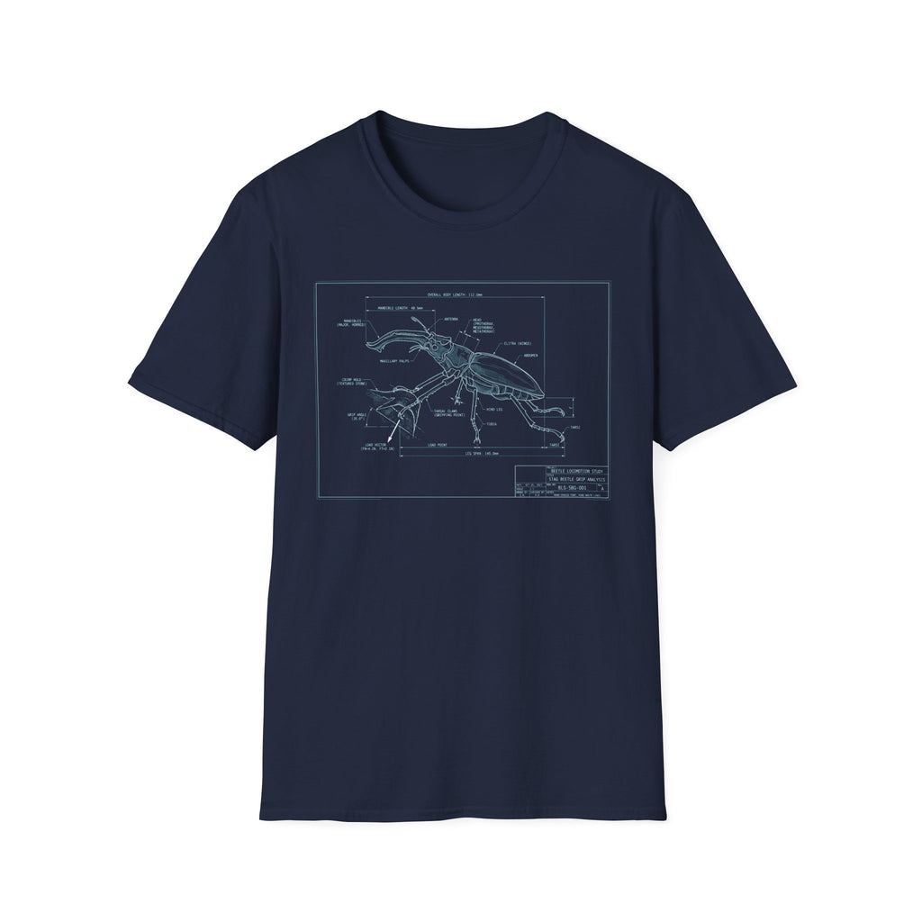 Beetle Structure Blueprint T-shirt
