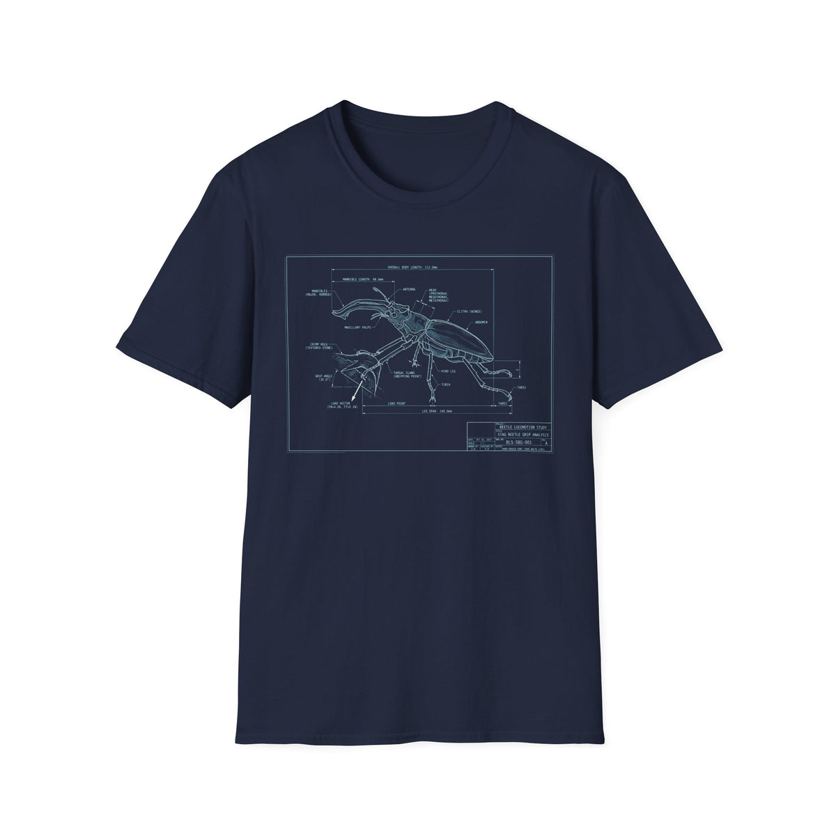 Beetle Structure Blueprint T-shirt