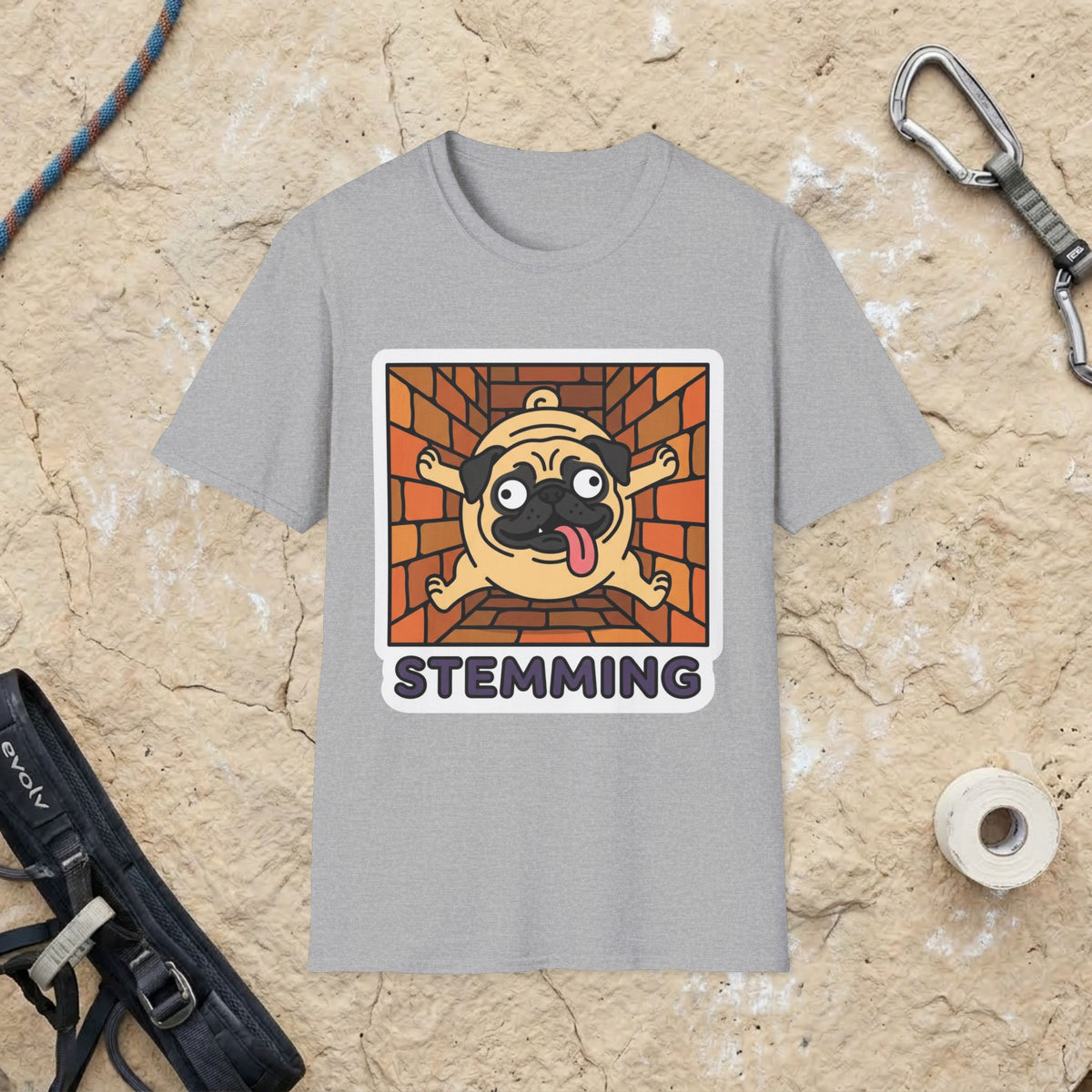 Pug Climbing Chimney T-Shirt