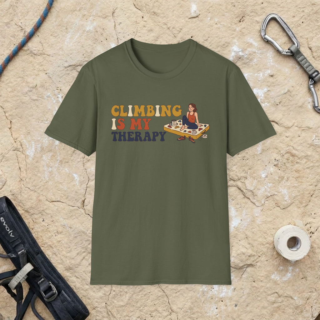 Climbing Is My Therapy T-shirt