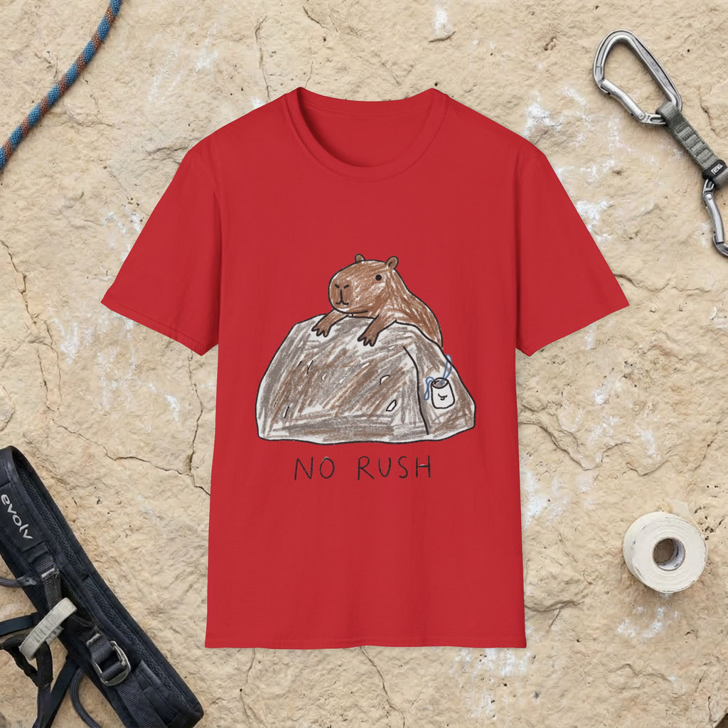 Hand-Drawn Capybara No Rush Tee