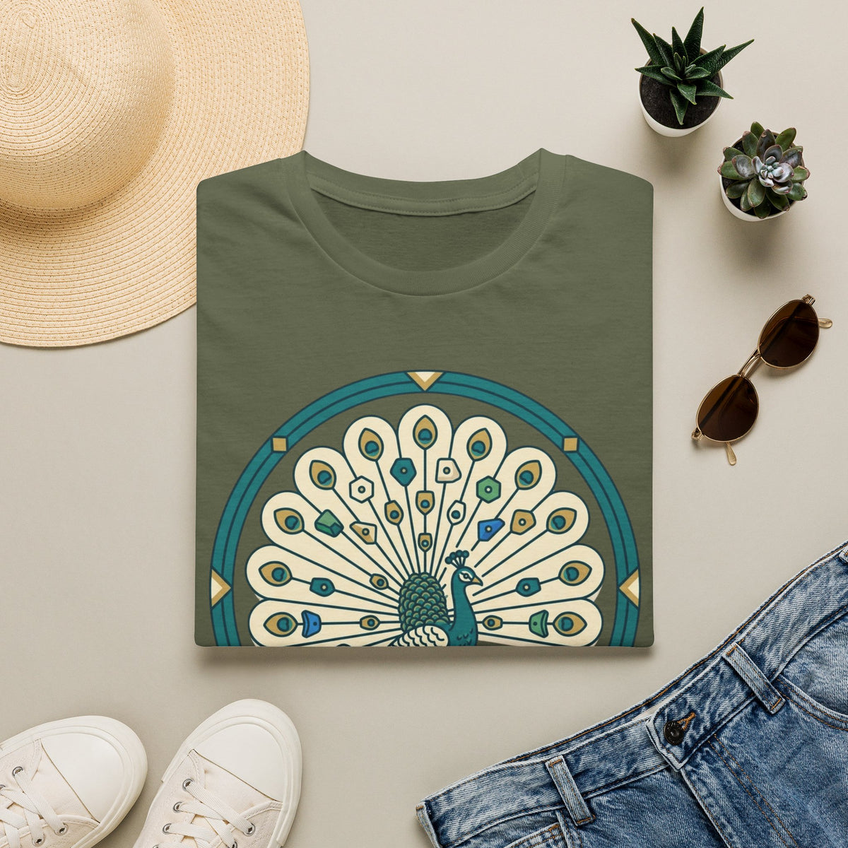 Peacock Warm-Up T-shirt