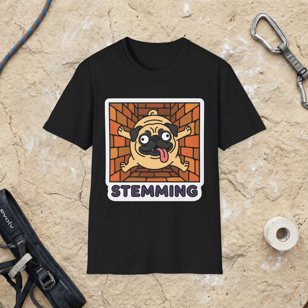 Pug Climbing Chimney T-Shirt