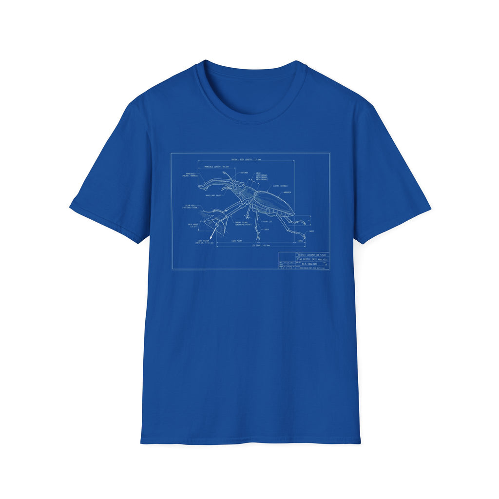 Beetle Structure Blueprint T-shirt