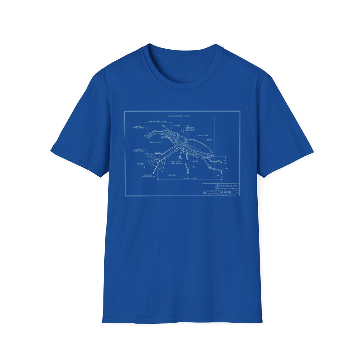 Beetle Structure Blueprint T-shirt
