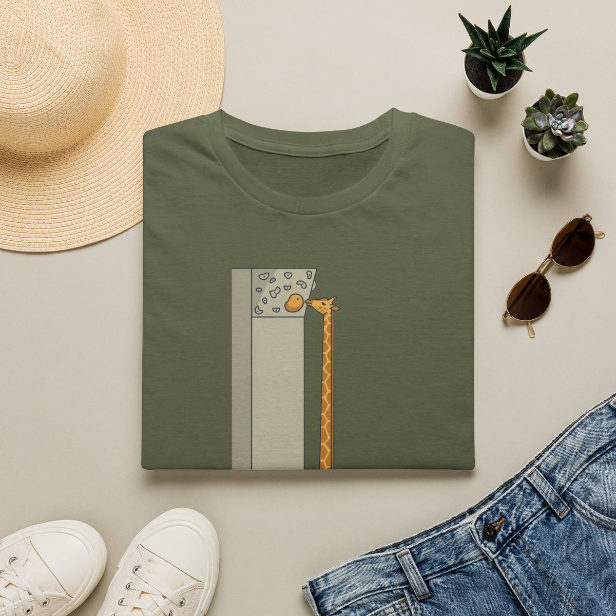 Giraffe Reach Dependent T-shirt