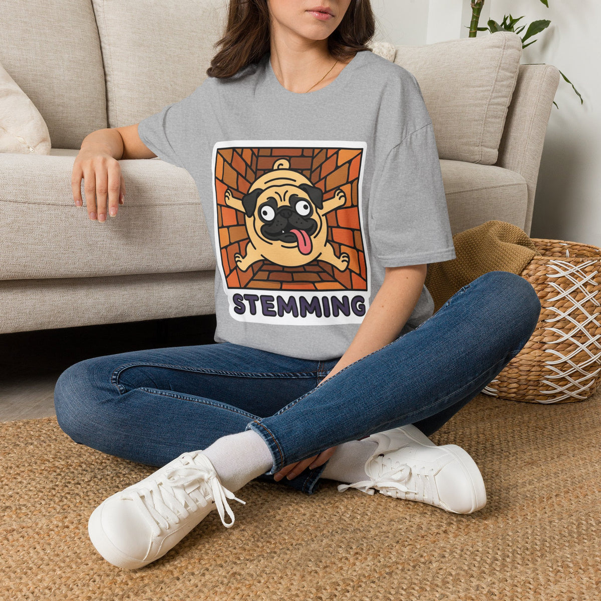 Pug Climbing Chimney T-Shirt