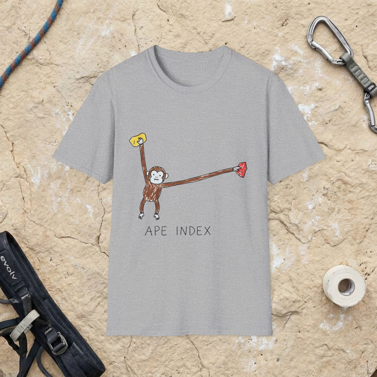 Hand-Drawn Ape Index Solving Tee