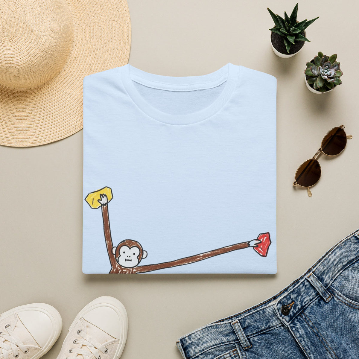 Hand-Drawn Ape Index Solving Tee
