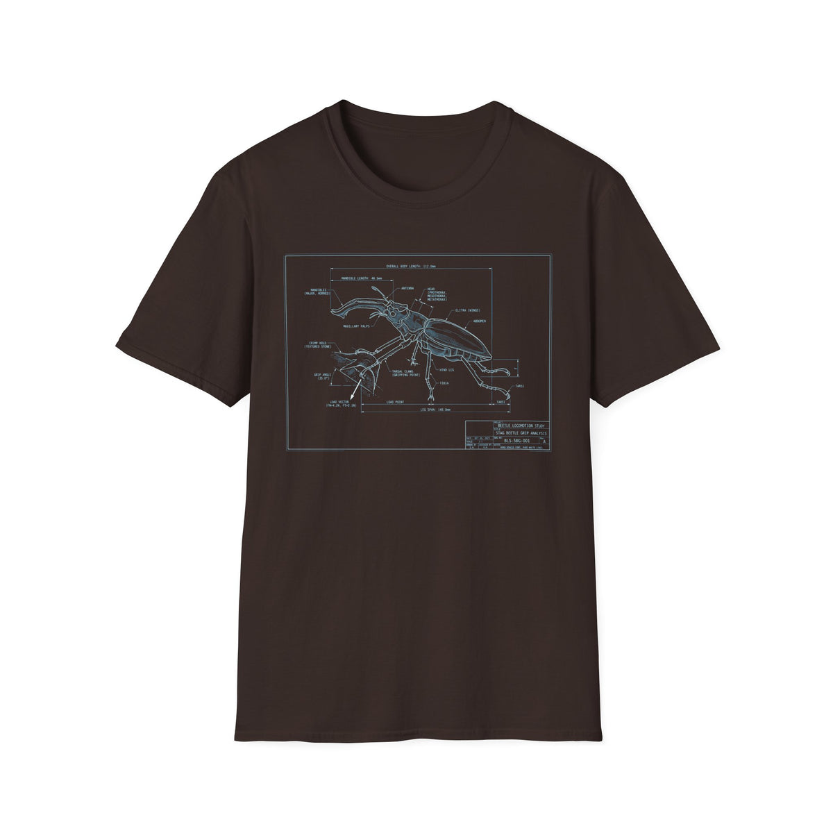 Beetle Structure Blueprint T-shirt