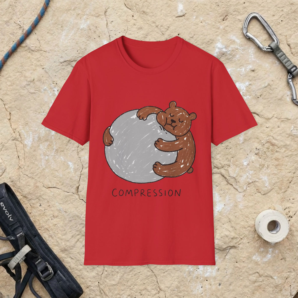 Hand Drawn Bear Compression Tee